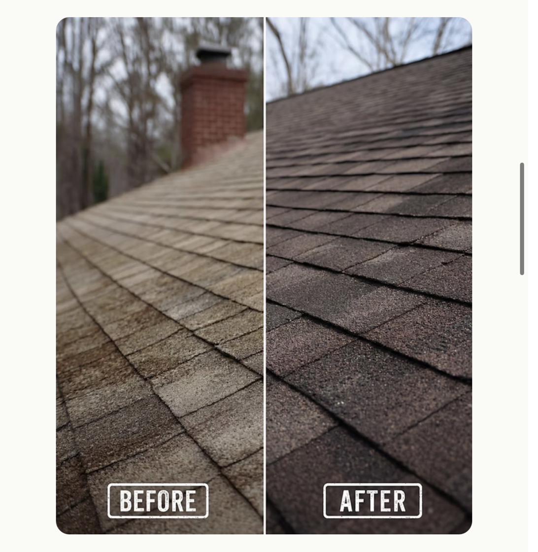 SoyRoof Before and After - Roof Shingles